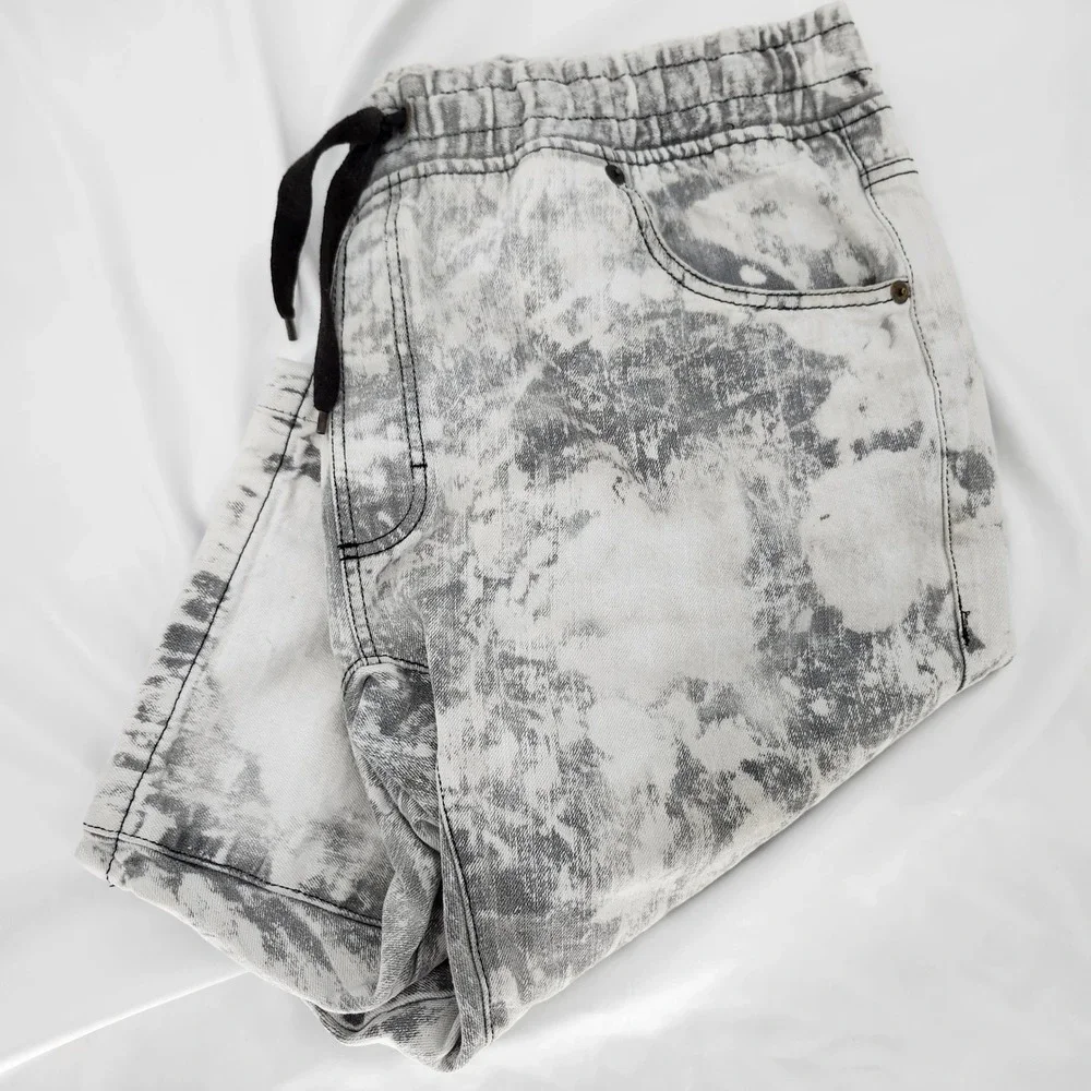 Southpole Gray Acid Wash Denim Shorts Mens 3XL Baggy Skater Grunge Hip Hop Jorts